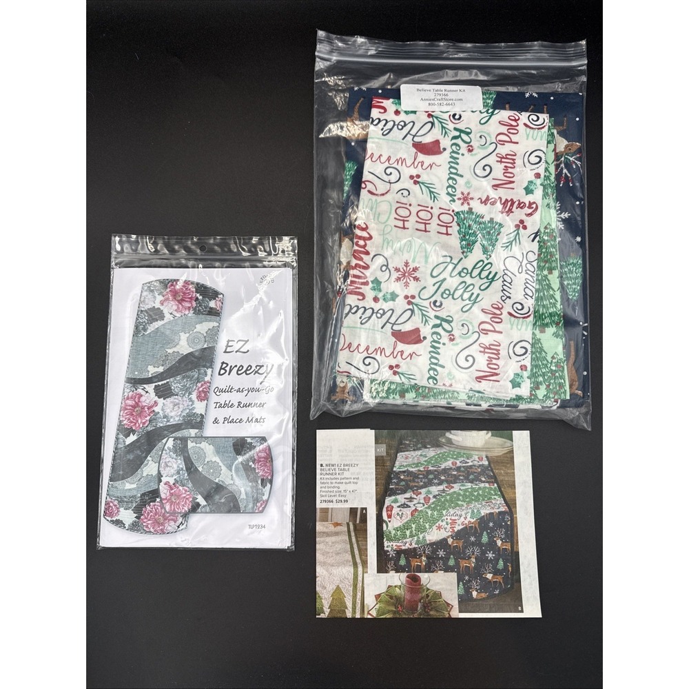 EZ Breezy Quilt Table Runner Kit Believe Christmas Table Runner